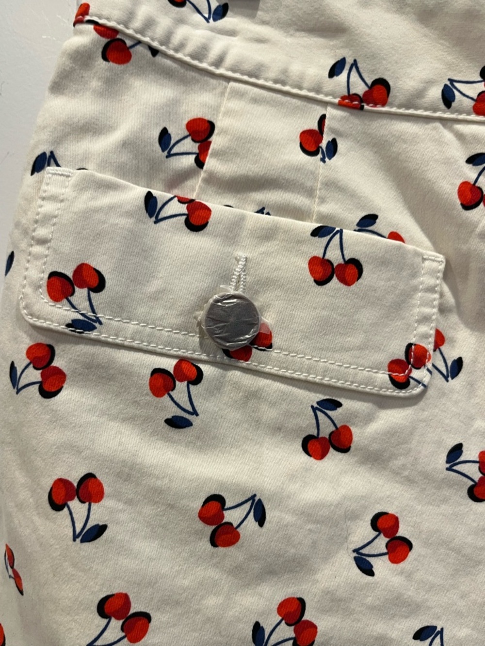 Kate Spade New York Cherry Print Shorts Size 14 High Waist Summer Designer Chic - Picture 3 of 9